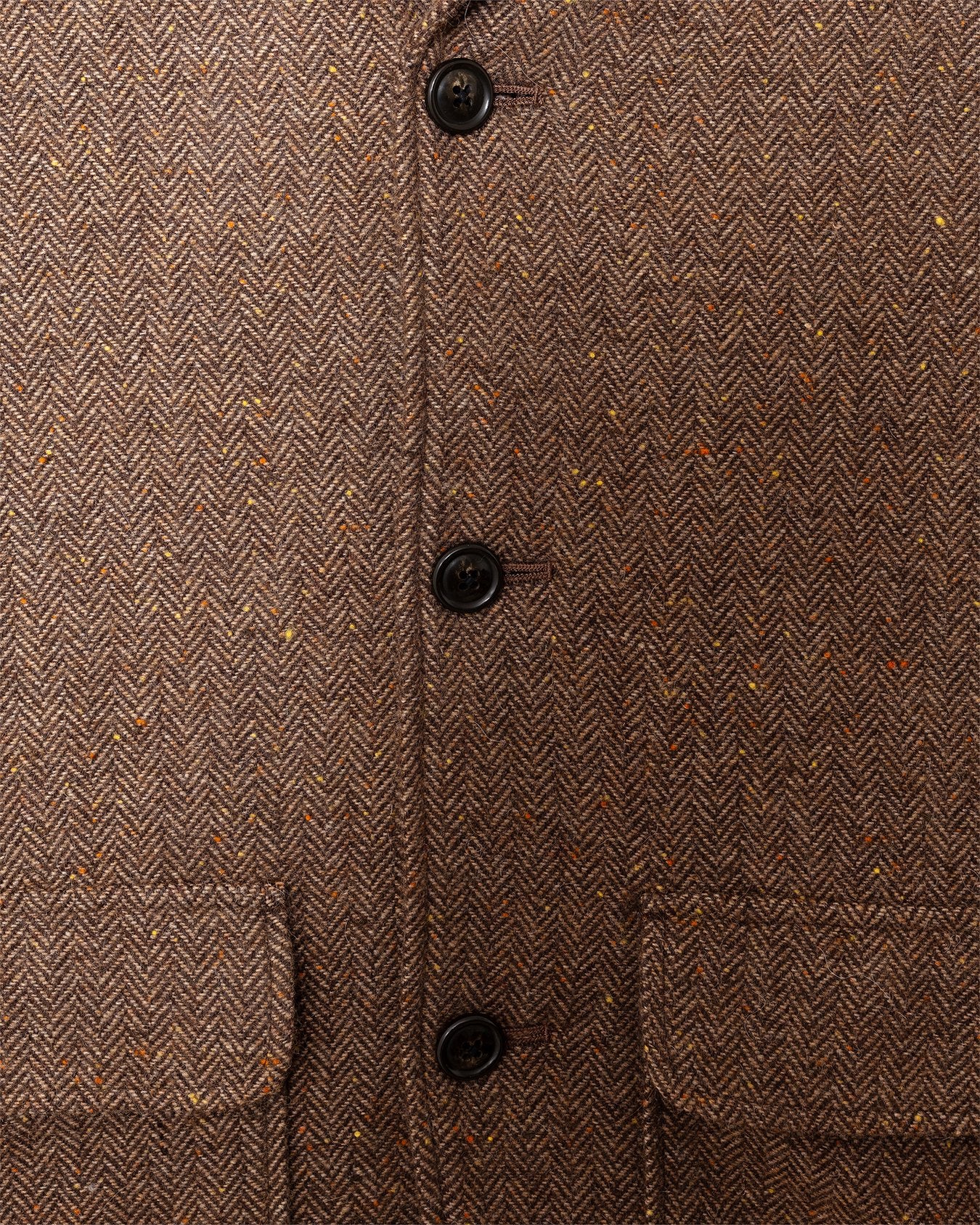 Pen Jacket Wool Nep Tweed Brown