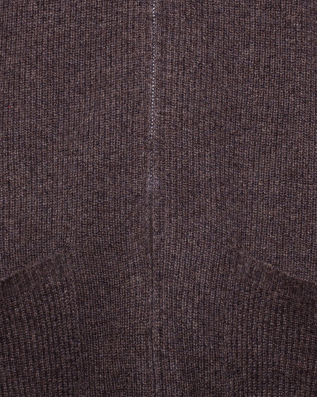 Zip Cardigan Brown Eco Wool