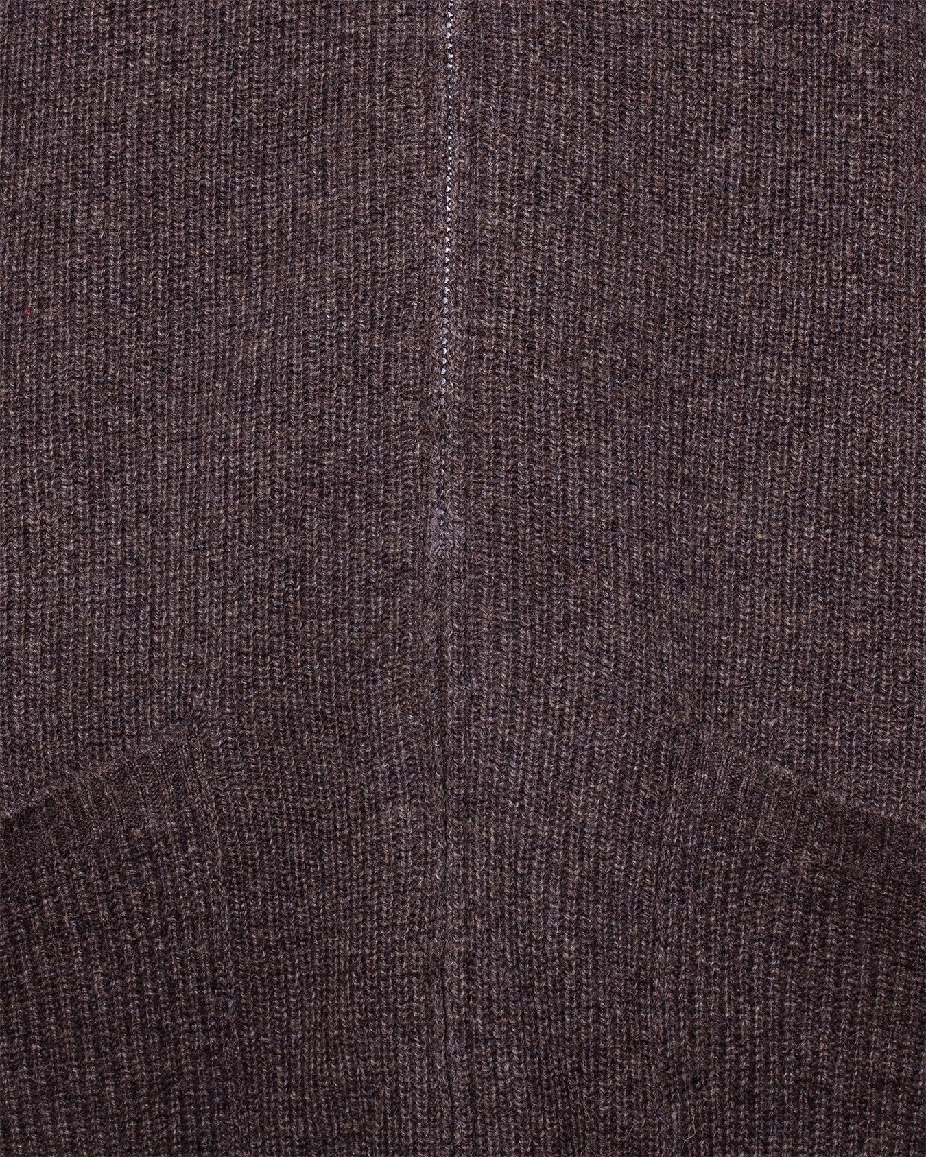 Zip Cardigan Brown Eco Wool