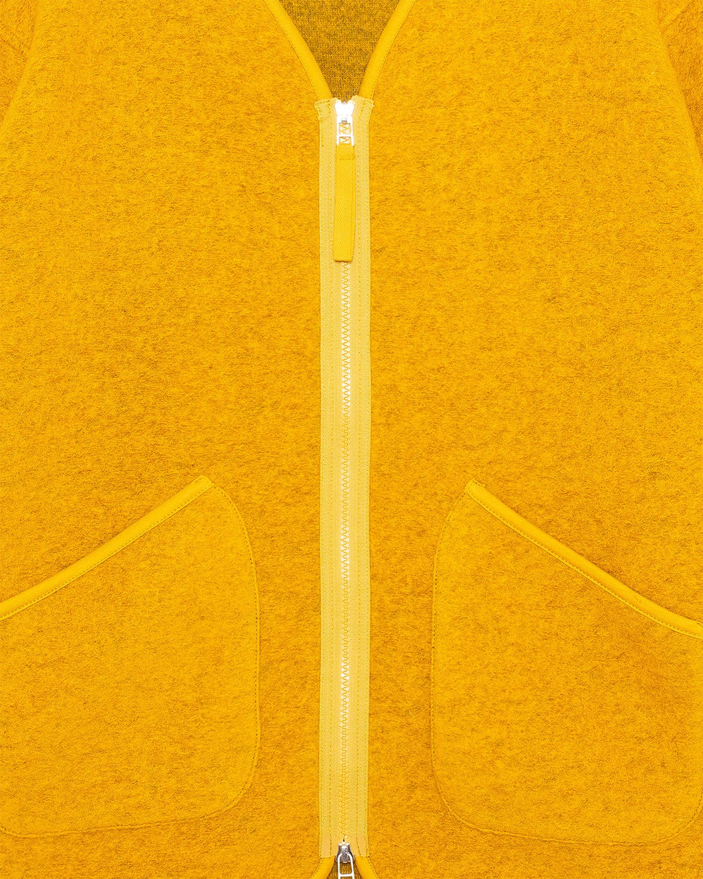 Zip Liner Jacket Yellow Wool Fleece