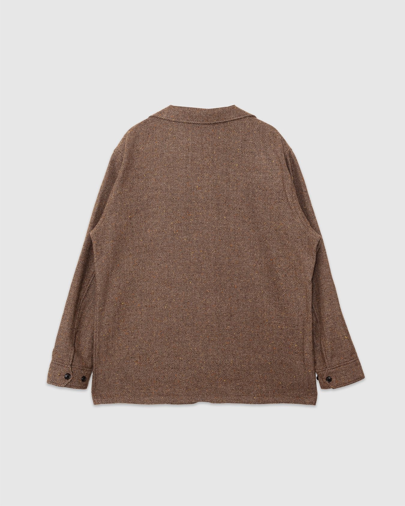 Pen Jacket Wool Nep Tweed Brown