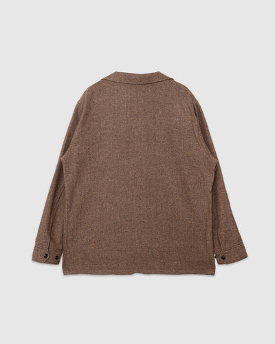 Pen Jacket Wool Nep Tweed Brown