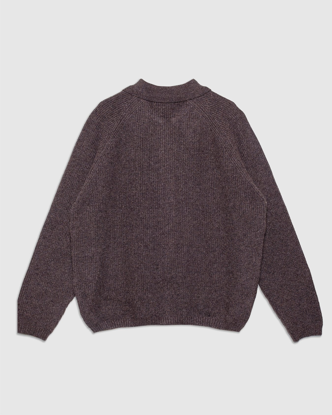 Zip Cardigan Brown Eco Wool