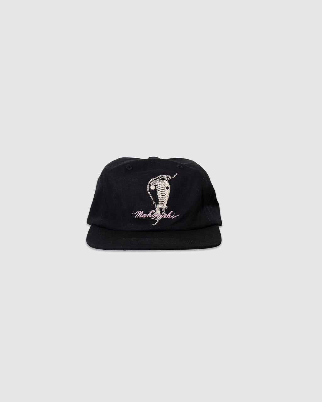 Year of the Snake Embroidery 6 Panel Cap -Black