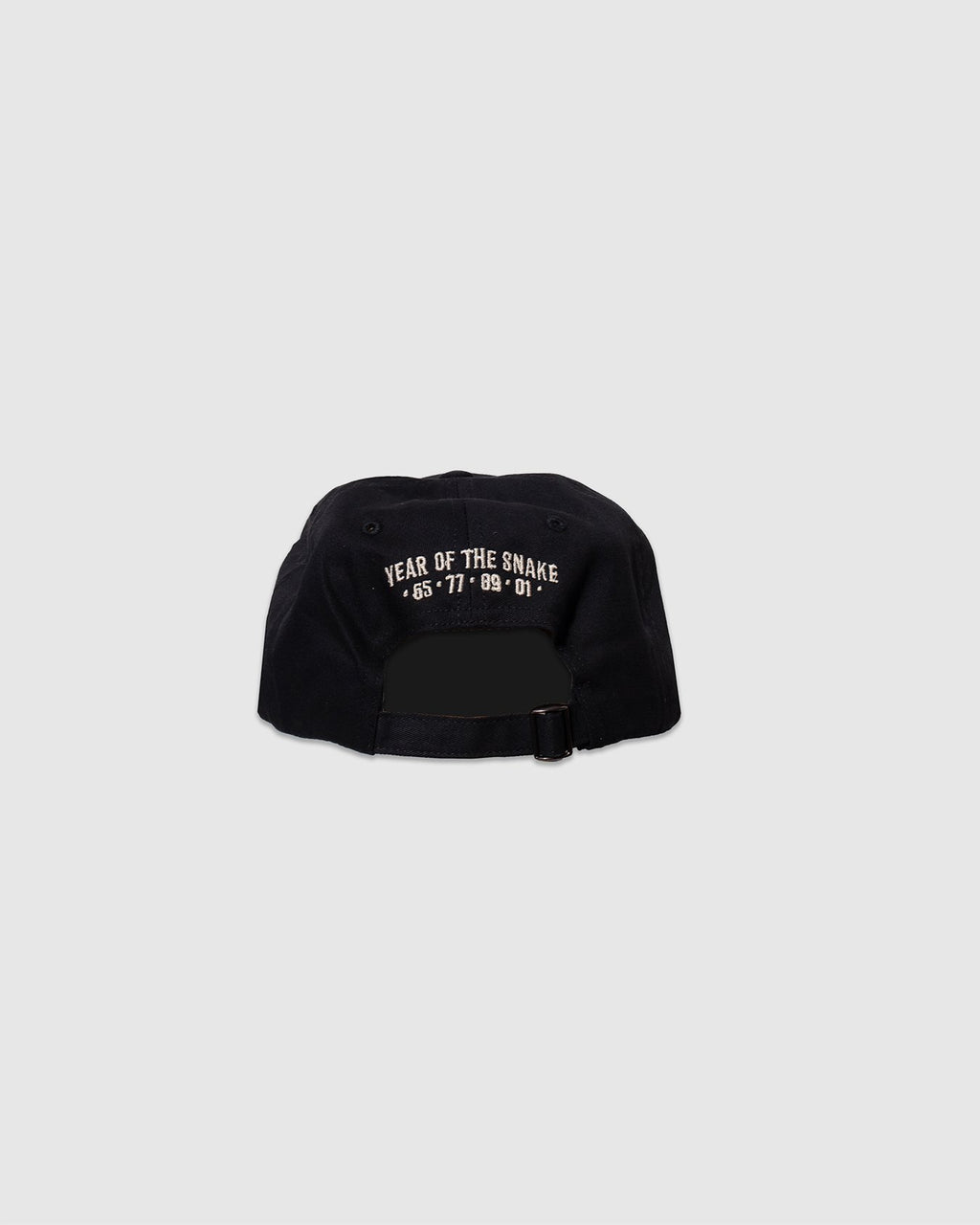 Year of the Snake Embroidery 6 Panel Cap -Black