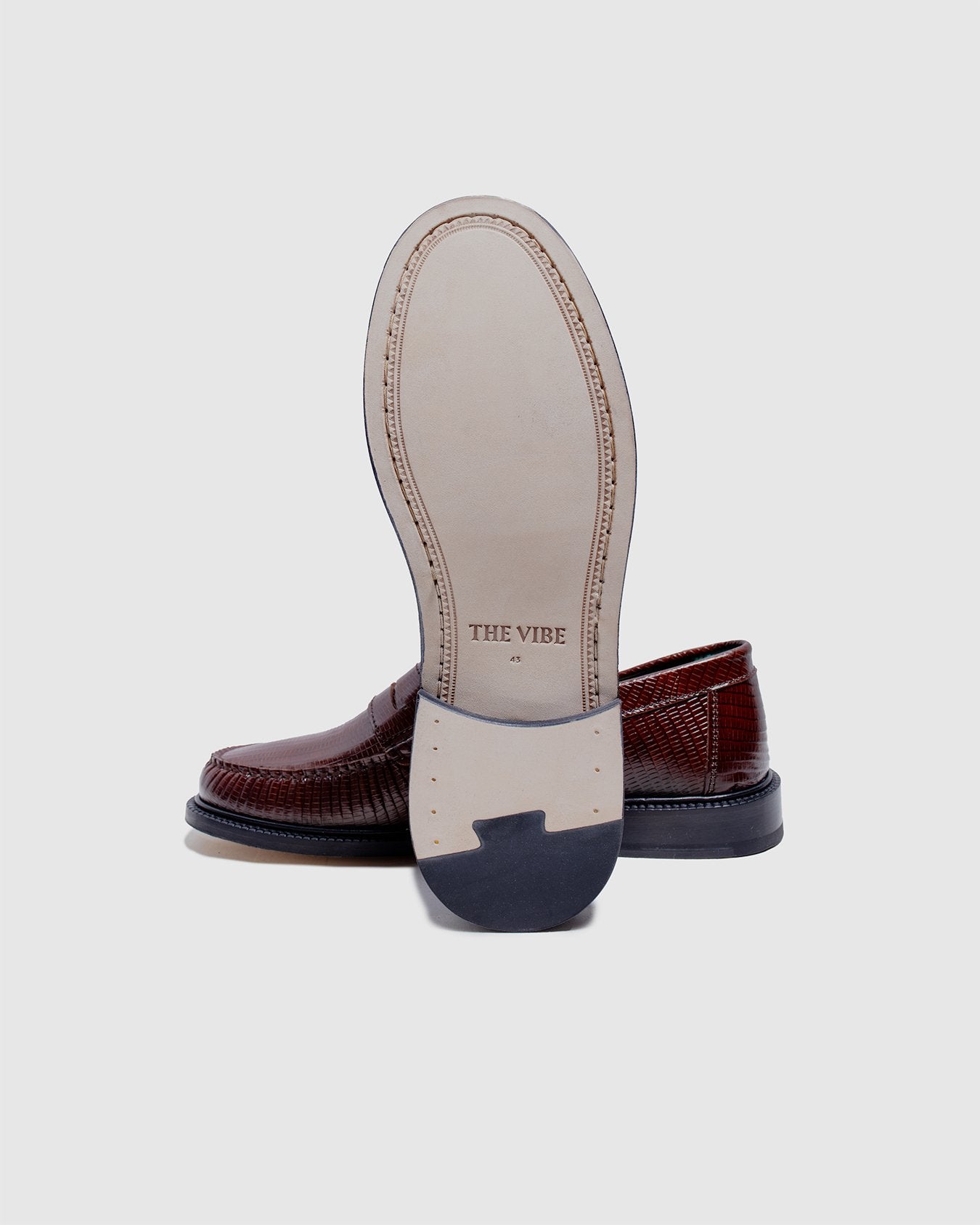 Yardee Mocassin Loafer Brown Lizard Pattern