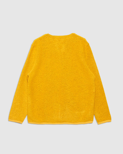 Cardigan Yellow Wool Fleece