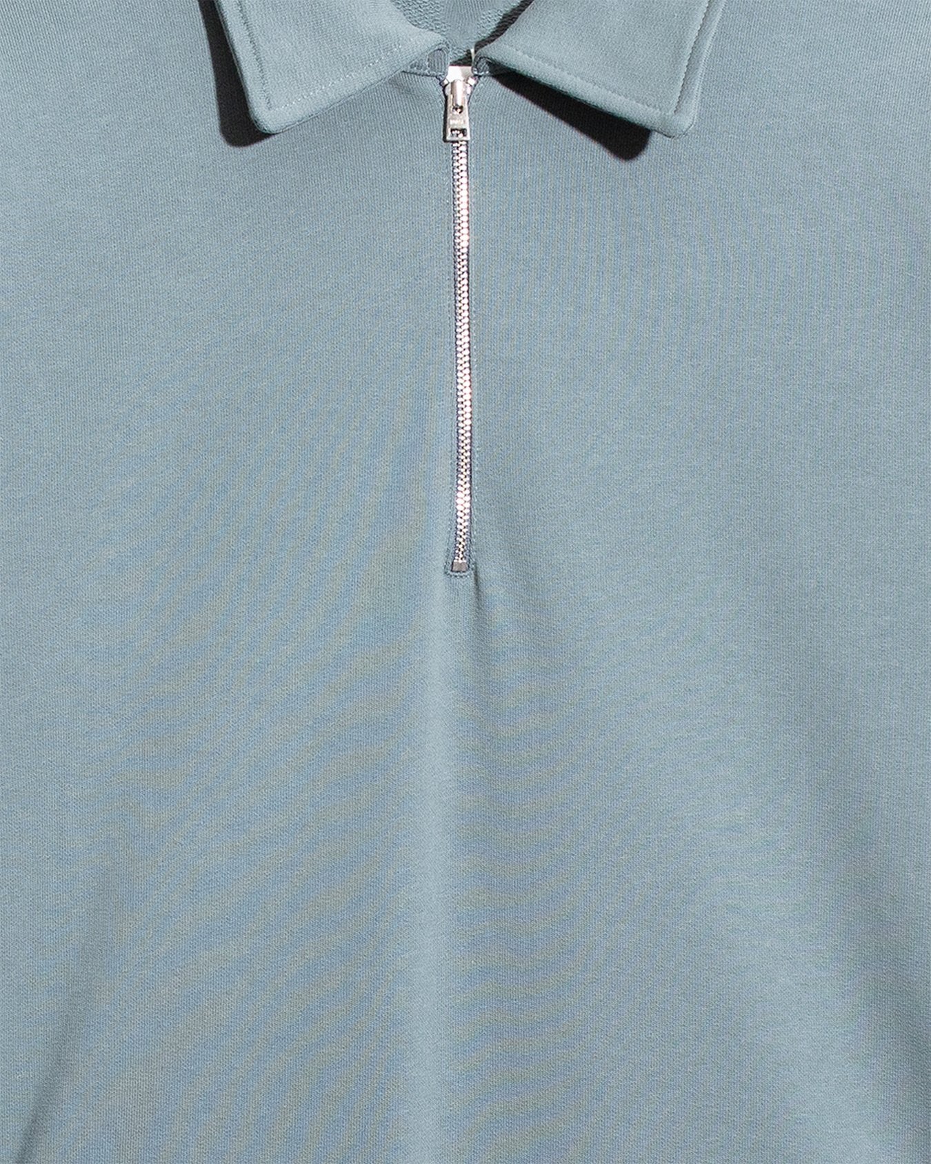 Ketel Relaxed Half Zip - Greyish Blue