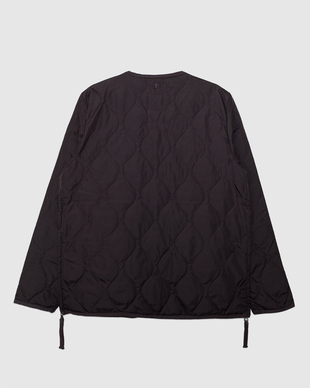 Military W-Zip V Neck Down Jacket Dark Chocolate