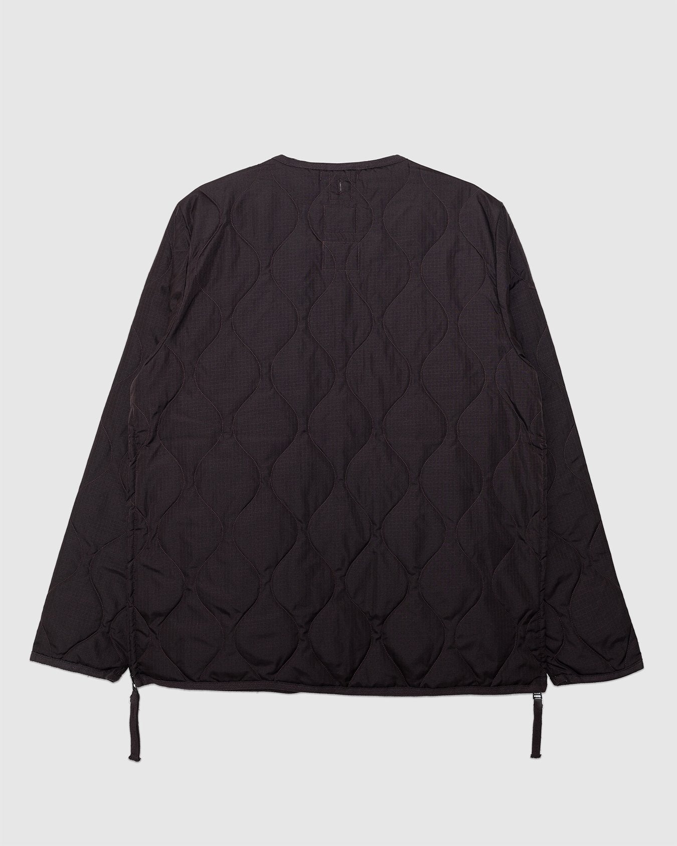 Military W-Zip V Neck Down Jacket Dark Chocolate