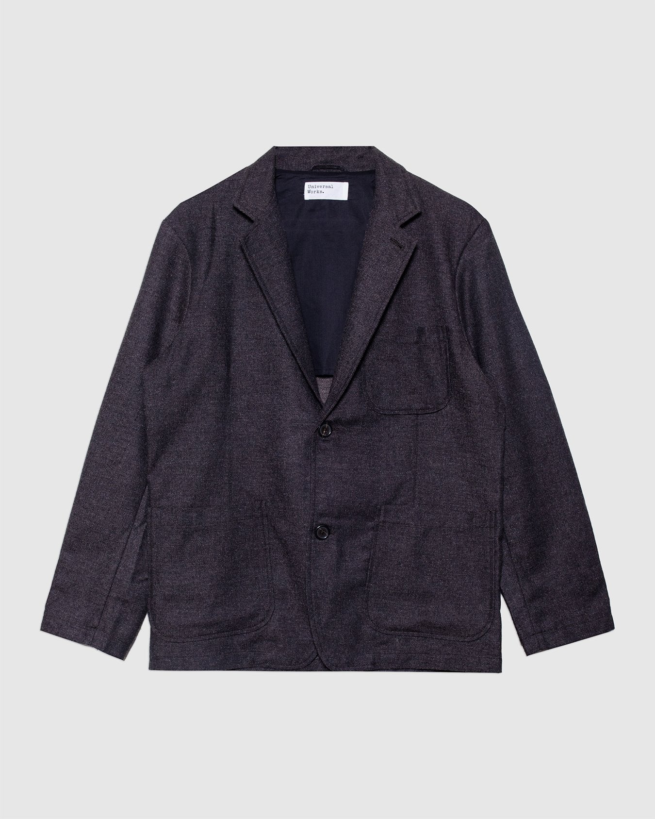 Two Button Jacket Brown Upcycled Tweed