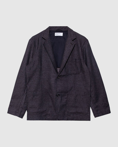 Two Button Jacket Brown Upcycled Tweed