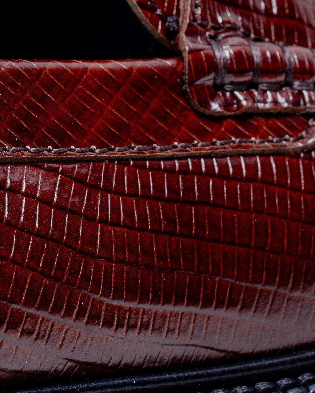 Yardee Mocassin Loafer Brown Lizard Pattern