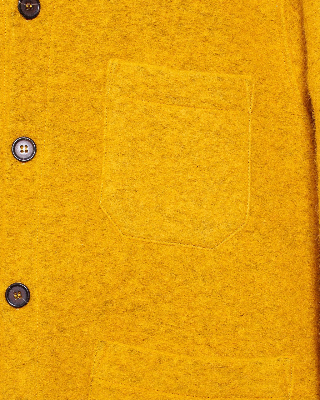 Cardigan Yellow Wool Fleece