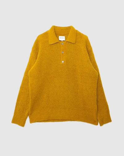 Rasmus Relaxed Brushed Polo Warm Yellow