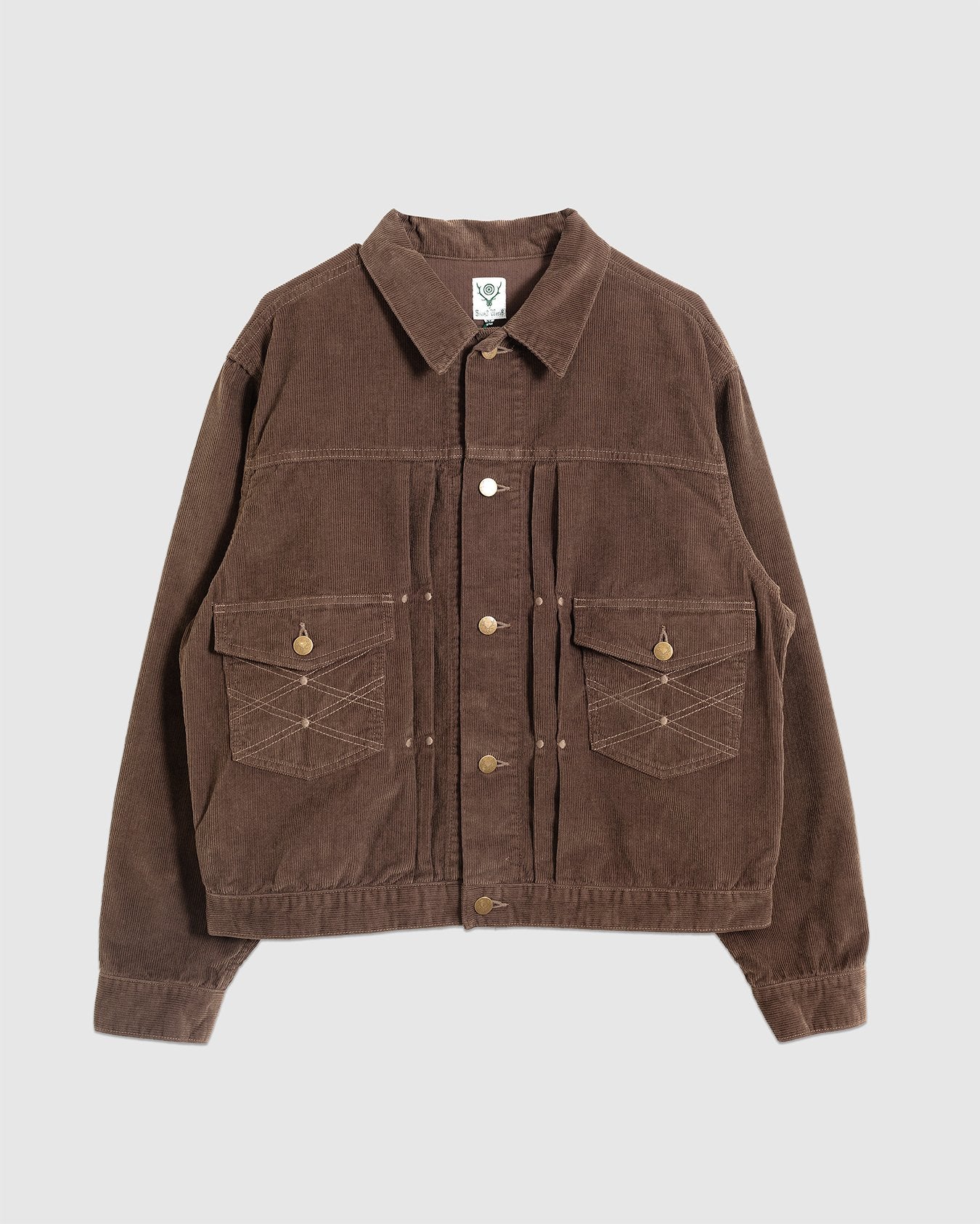 Trucker Jacket 13W Corduroy Brown