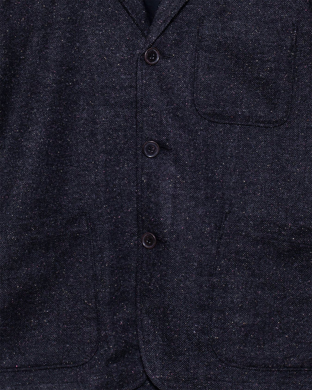 Three Button Jacket Black Salt N Pepper Tweed