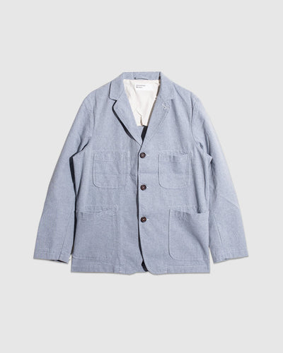 Five Pocket Jacket Reworked Jean Cloth - Indigo