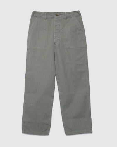 Herringbone Twill Summer Fatigue Pants - Green