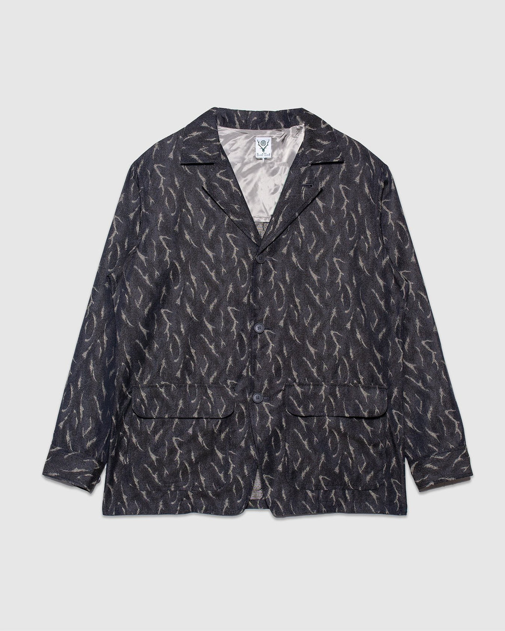 Deer Horn Camo Jacquard Pen Jacket - Olive