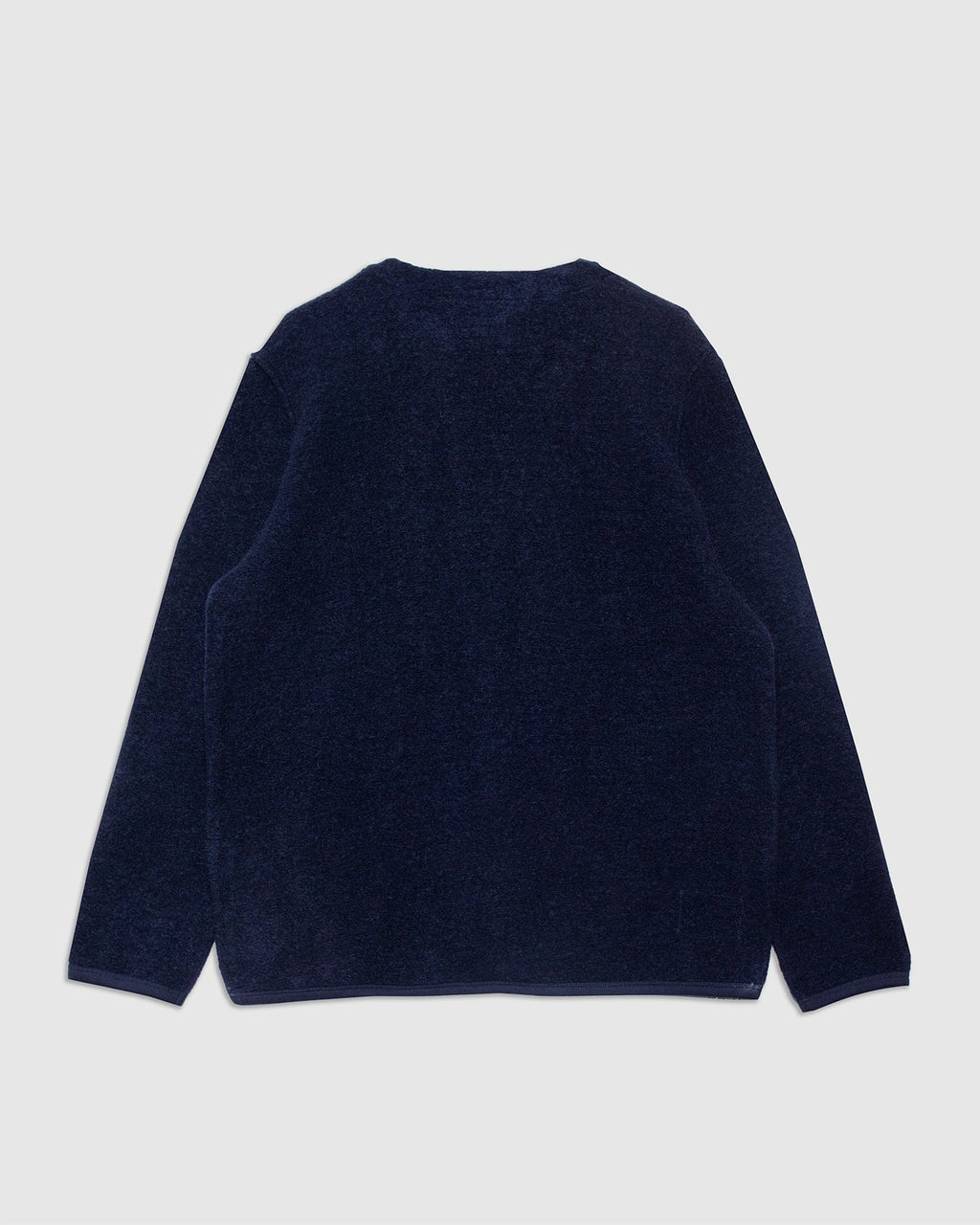 Cardigan Navy Wool Fleece