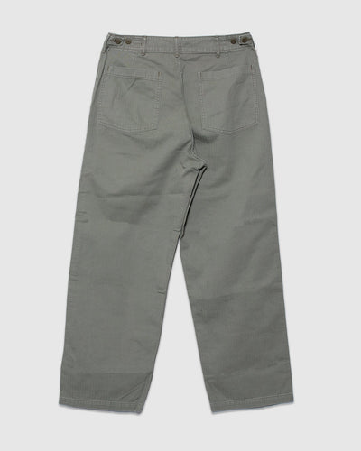 Herringbone Twill Summer Fatigue Pants - Green