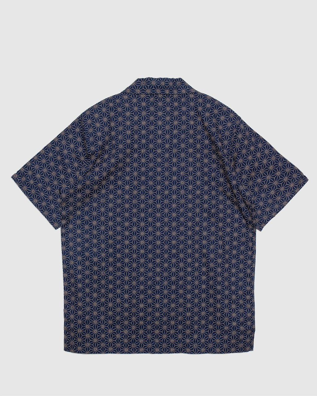 Wagara Navy Camp Collar Shirt