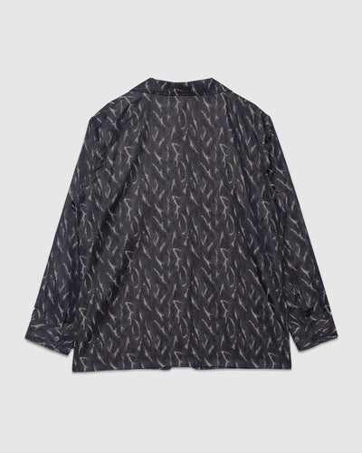 Deer Horn Camo Jacquard Pen Jacket - Olive