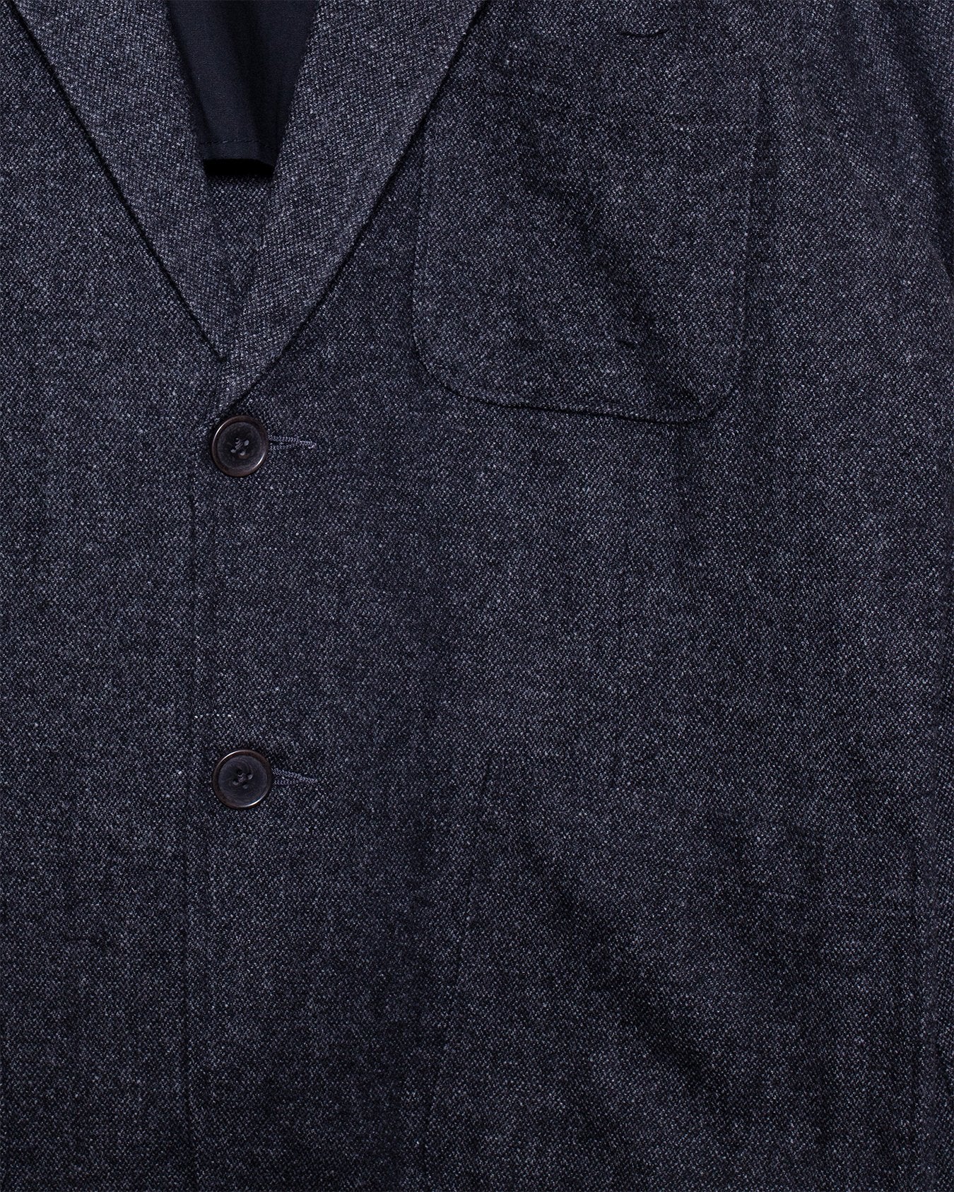 Two Button Jacket Grey Anders Wool Upcycled