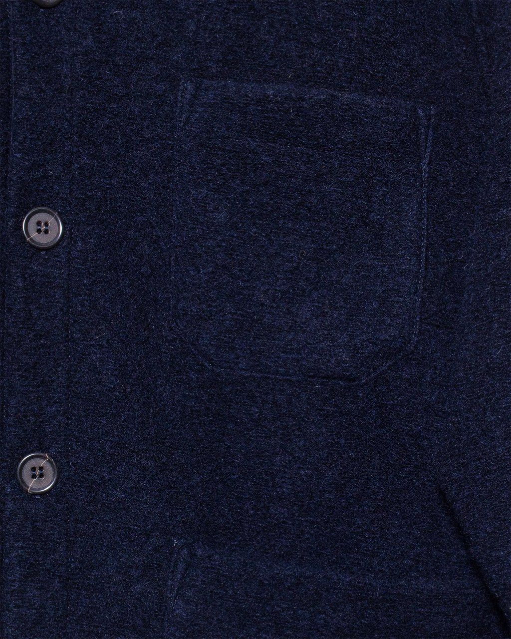 Cardigan Navy Wool Fleece
