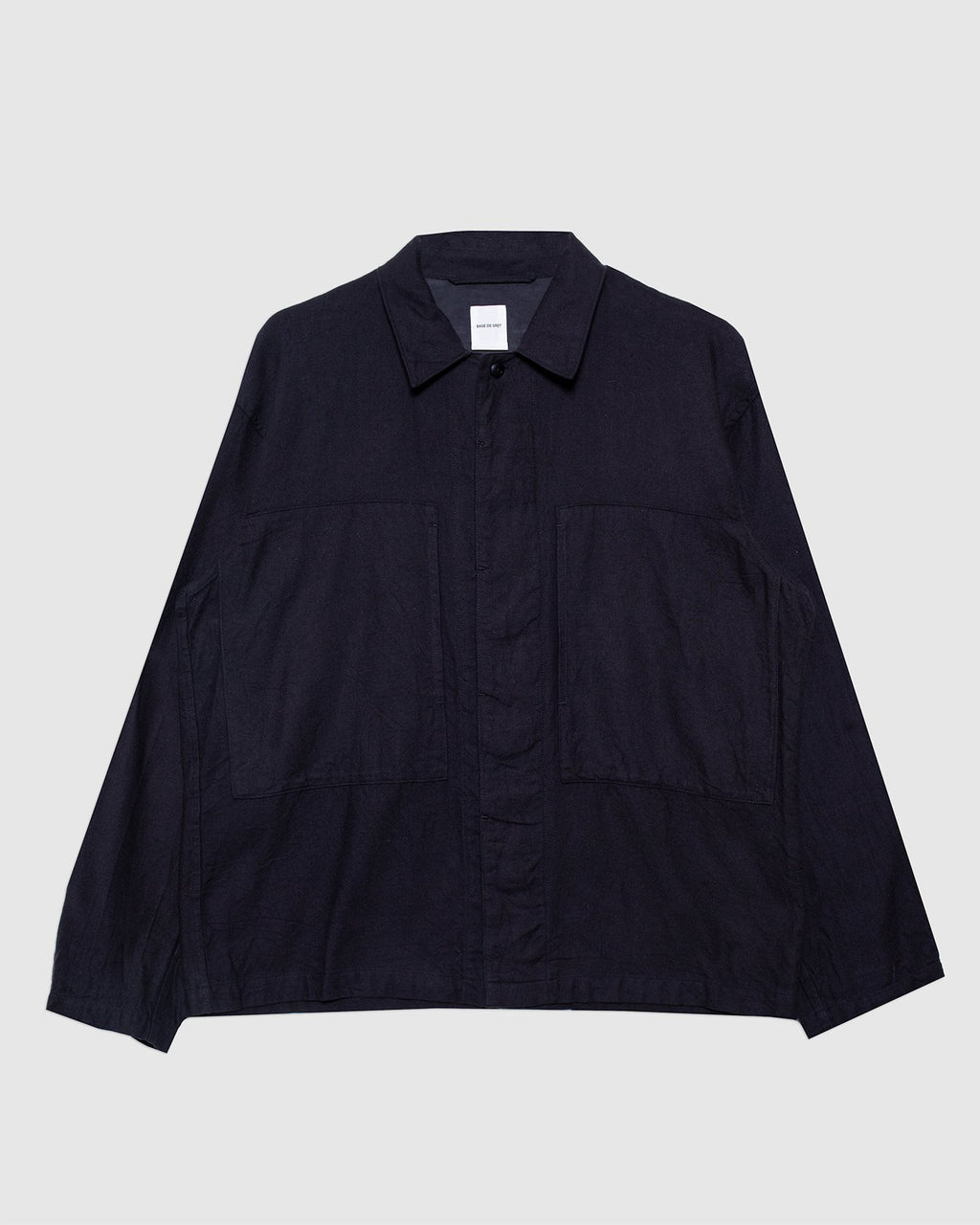 Flannel Short Shirt Jacket - Black