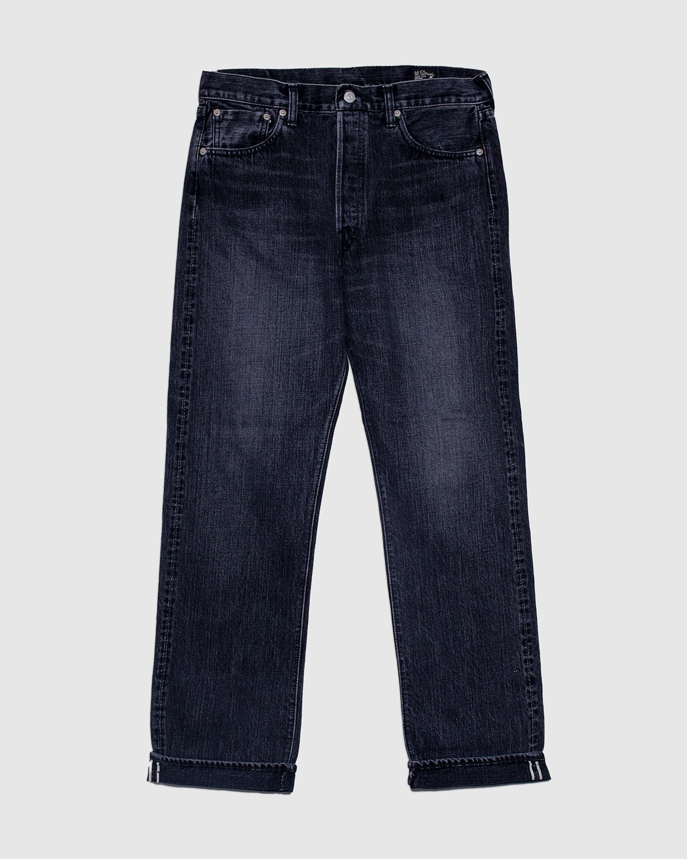105 Standard Selvedge Black Denim Stone