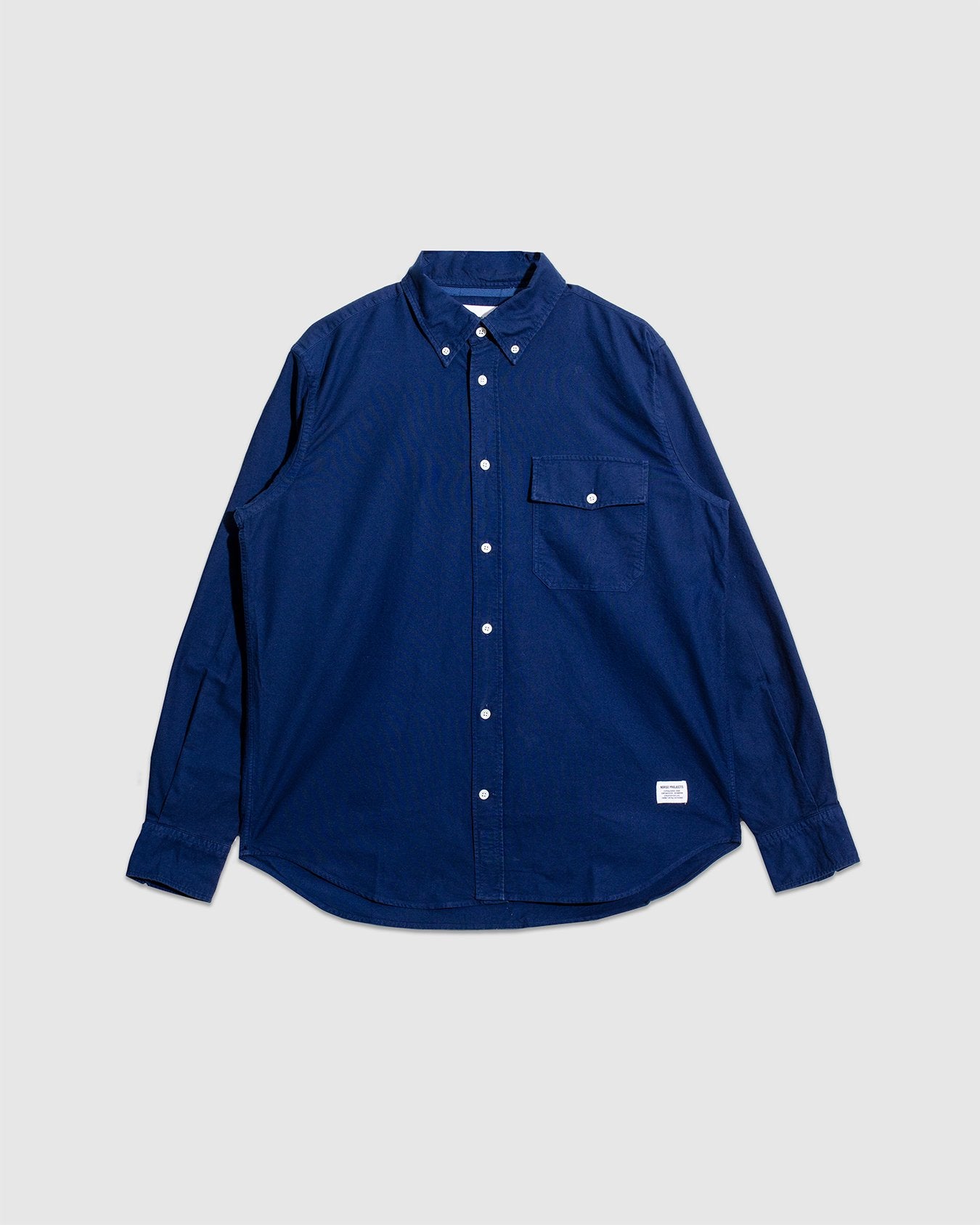 Algot Relaxed Overdyed Oxford Shirt - Workwear Blue