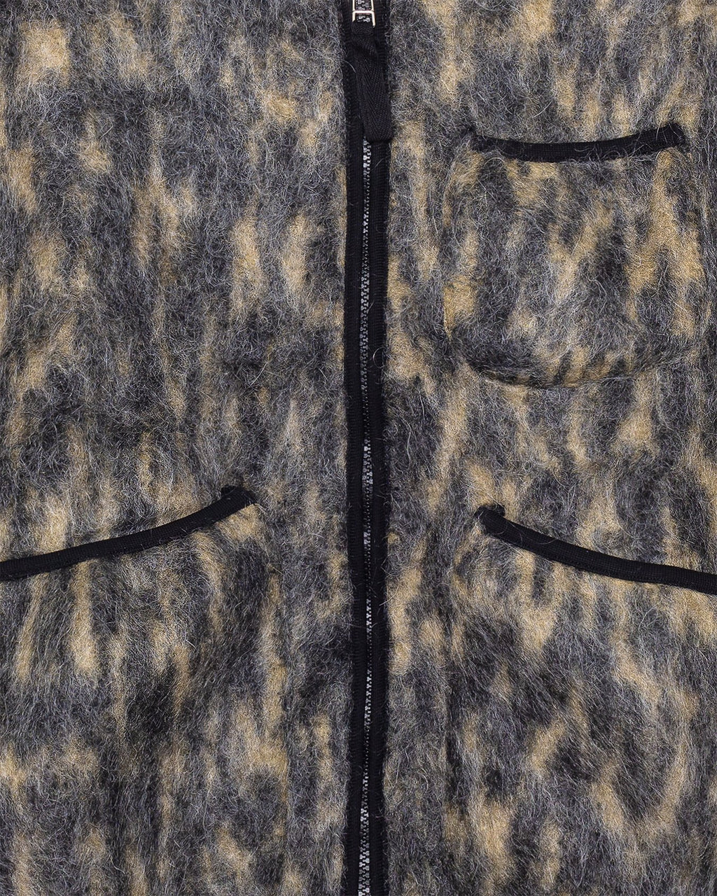 Zip Gilet Charcoal Dolce Fleece