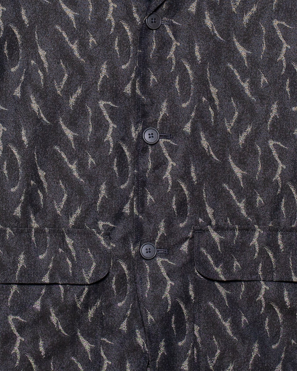 Deer Horn Camo Jacquard Pen Jacket - Olive