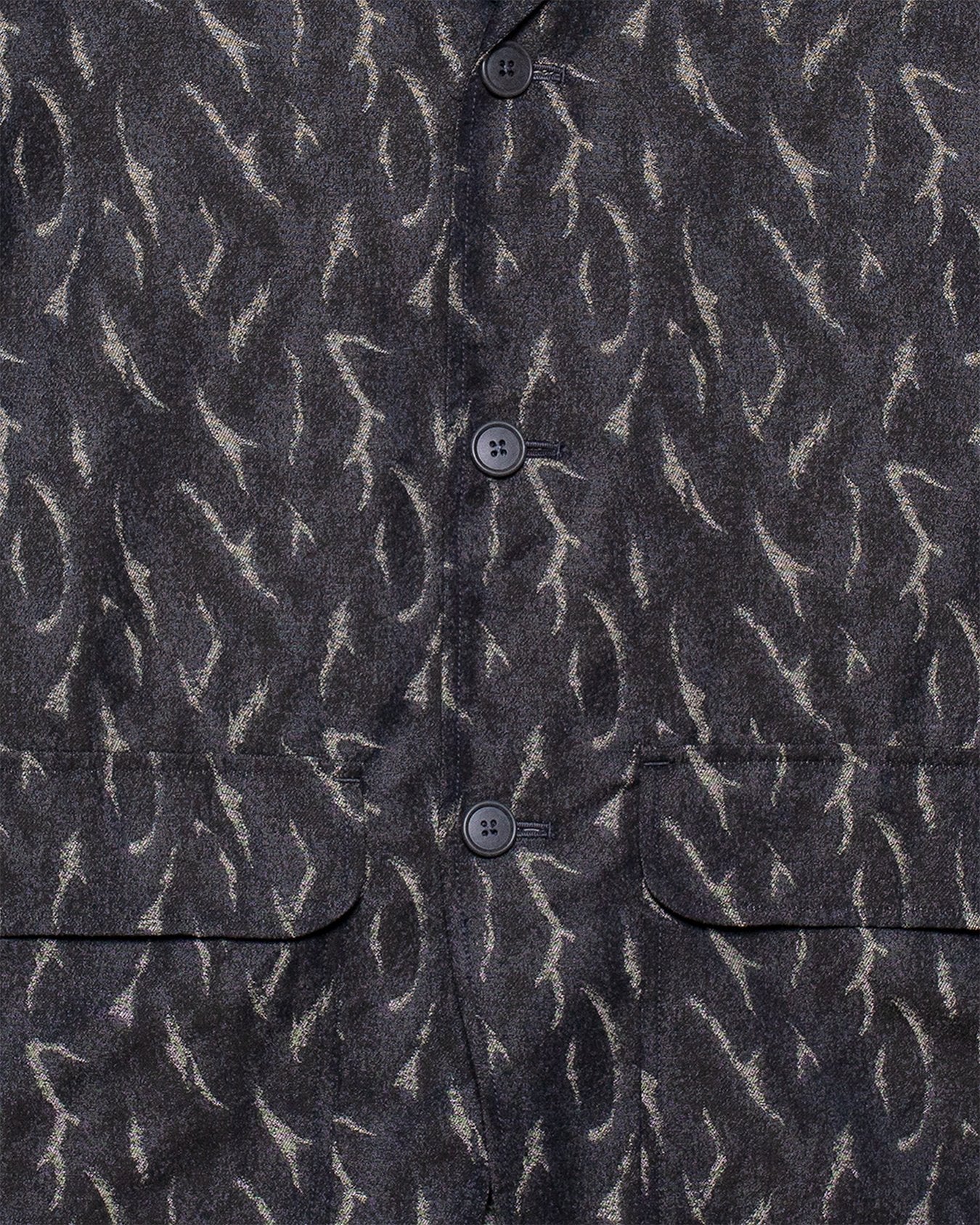 Deer Horn Camo Jacquard Pen Jacket - Olive