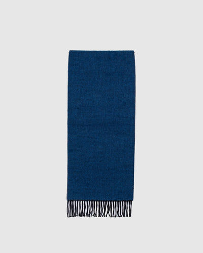 Double Sided Scarf - Lt Blue/Brown