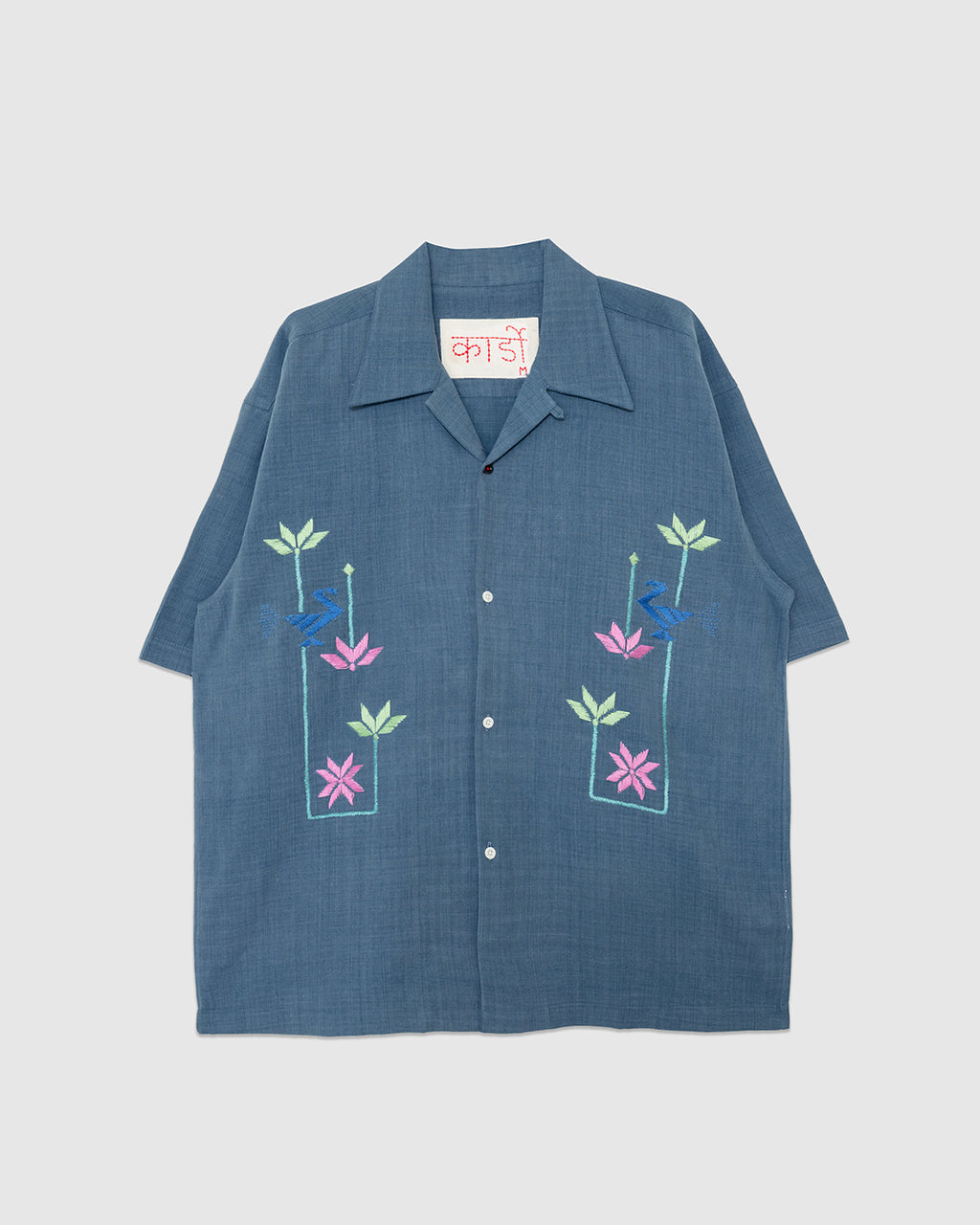 Craft Rohit Shirt Embroidery PHULSS2601 Indigo Indigo