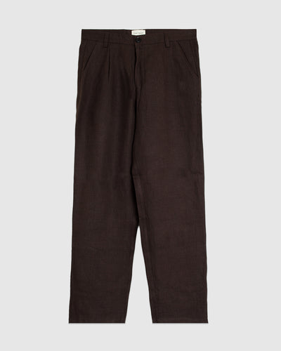 Morton Pleated Trousers Coney Brown