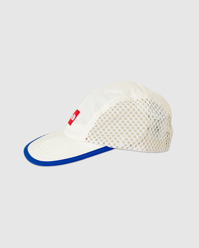 Red Box Mesh Cap White Dune