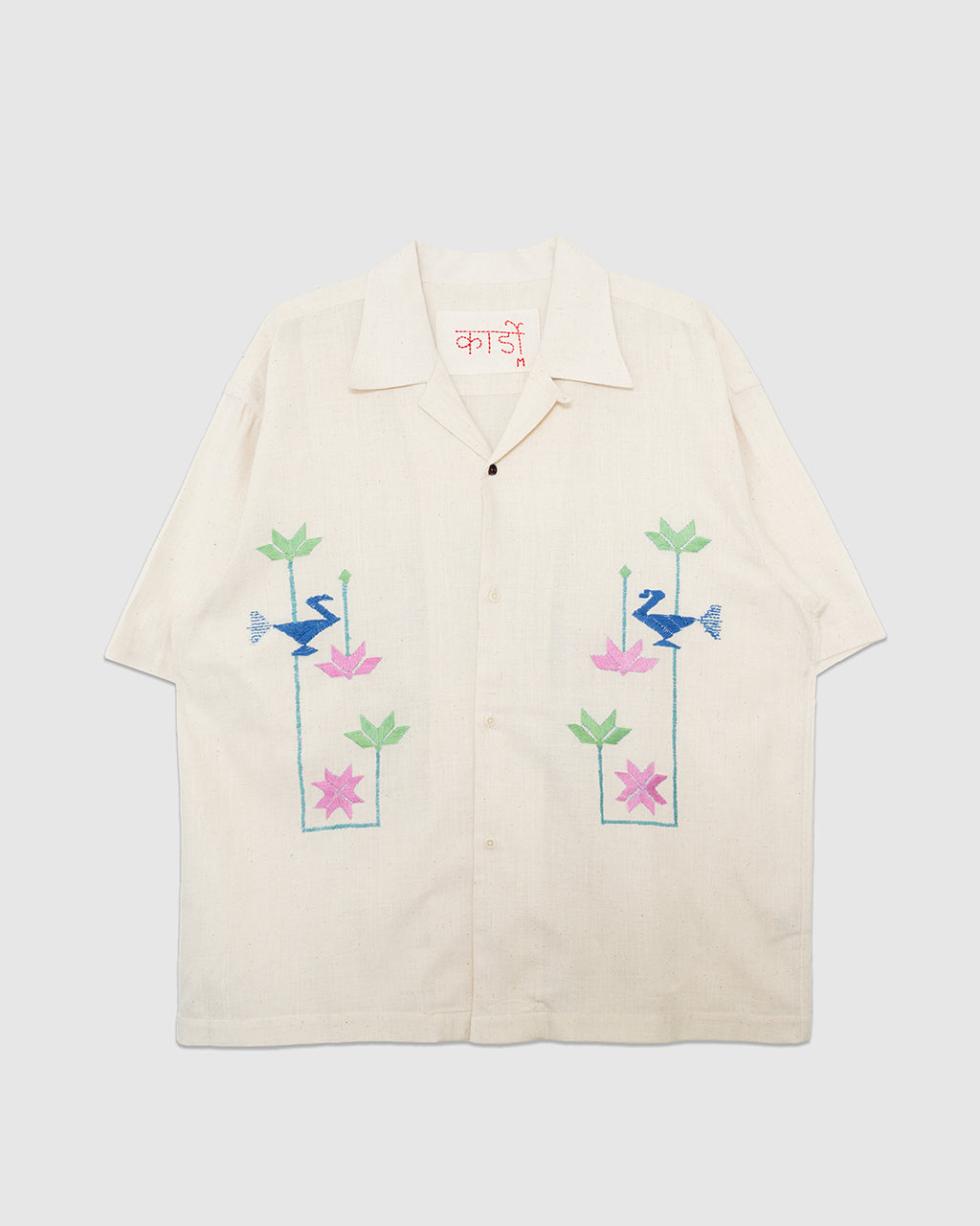 Craft Rohit Shirt Embroidery PHULSS2601 Natural Natural