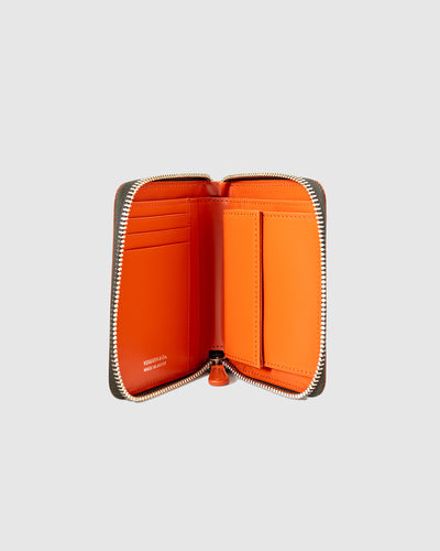 PS Leather Zip Wallet ver. - Orange x Khaki