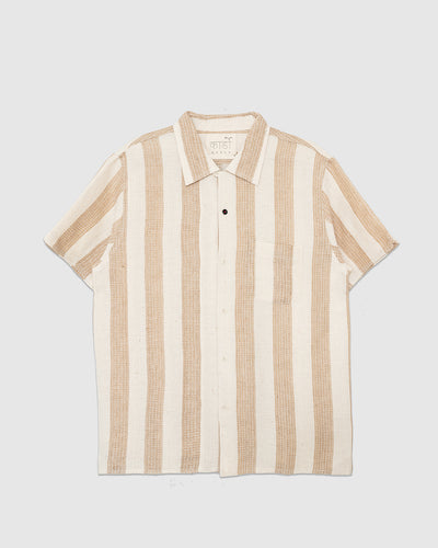 Chintan Shirt Stripe HANDWOVEN04 Ecru Ecru