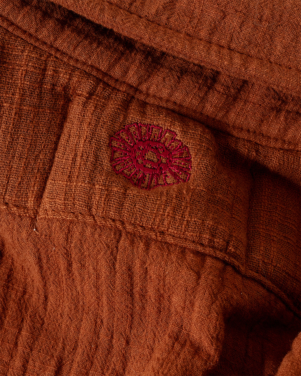 Ocean Pool Cotton Shirt Suede Brown