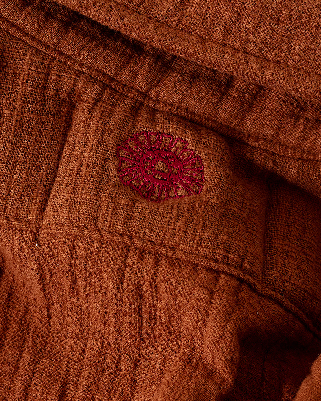Ocean Pool Cotton Shirt Suede Brown