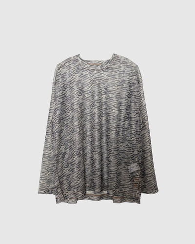 Nick Printed Mesh Crew Khaki