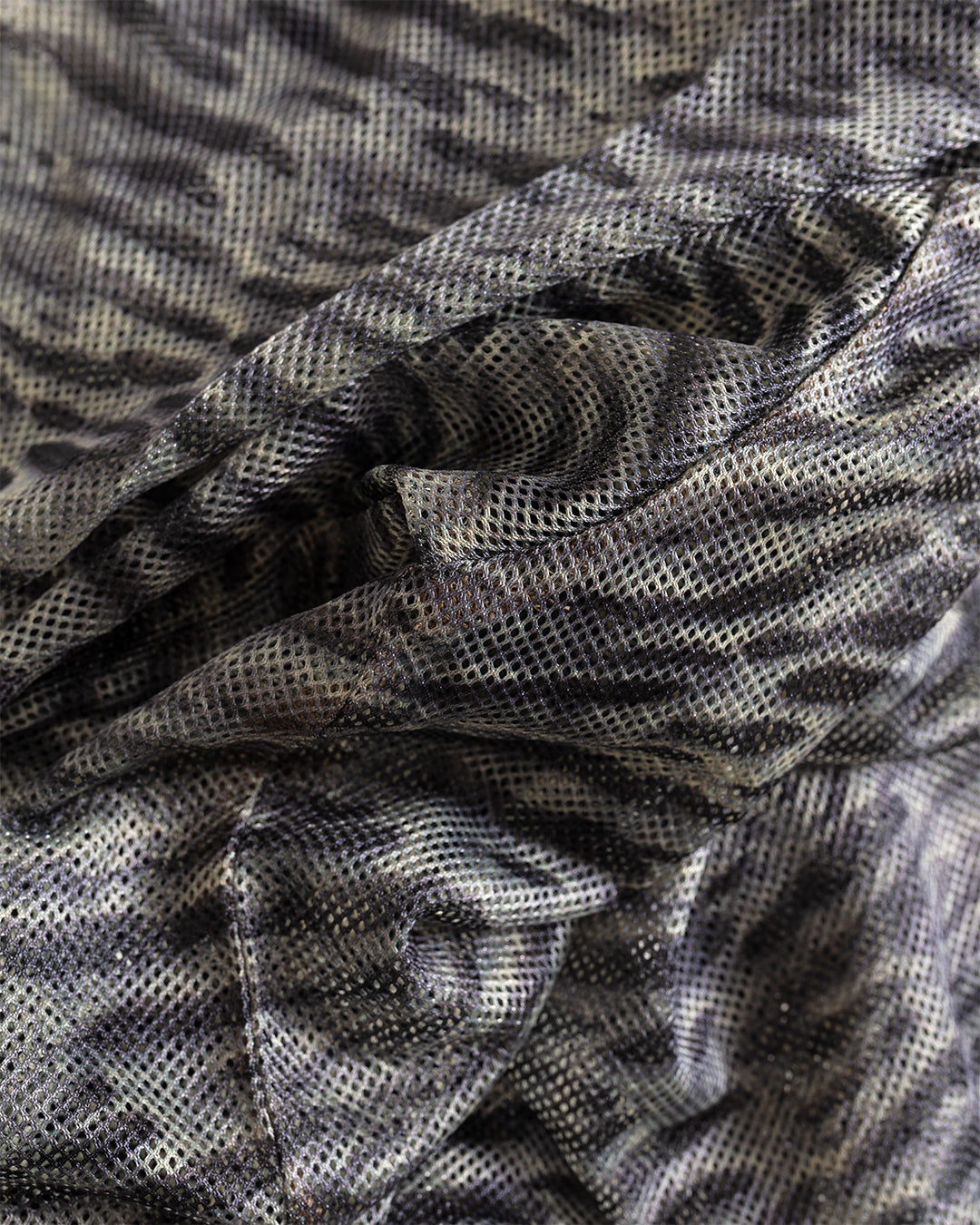 Nick Printed Mesh Crew Khaki