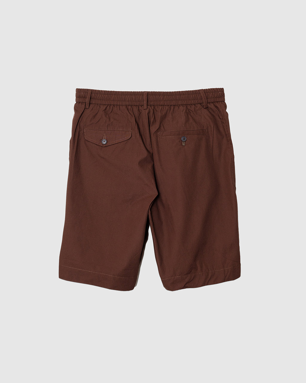 Pleated Track Short Peached Poplin Brown