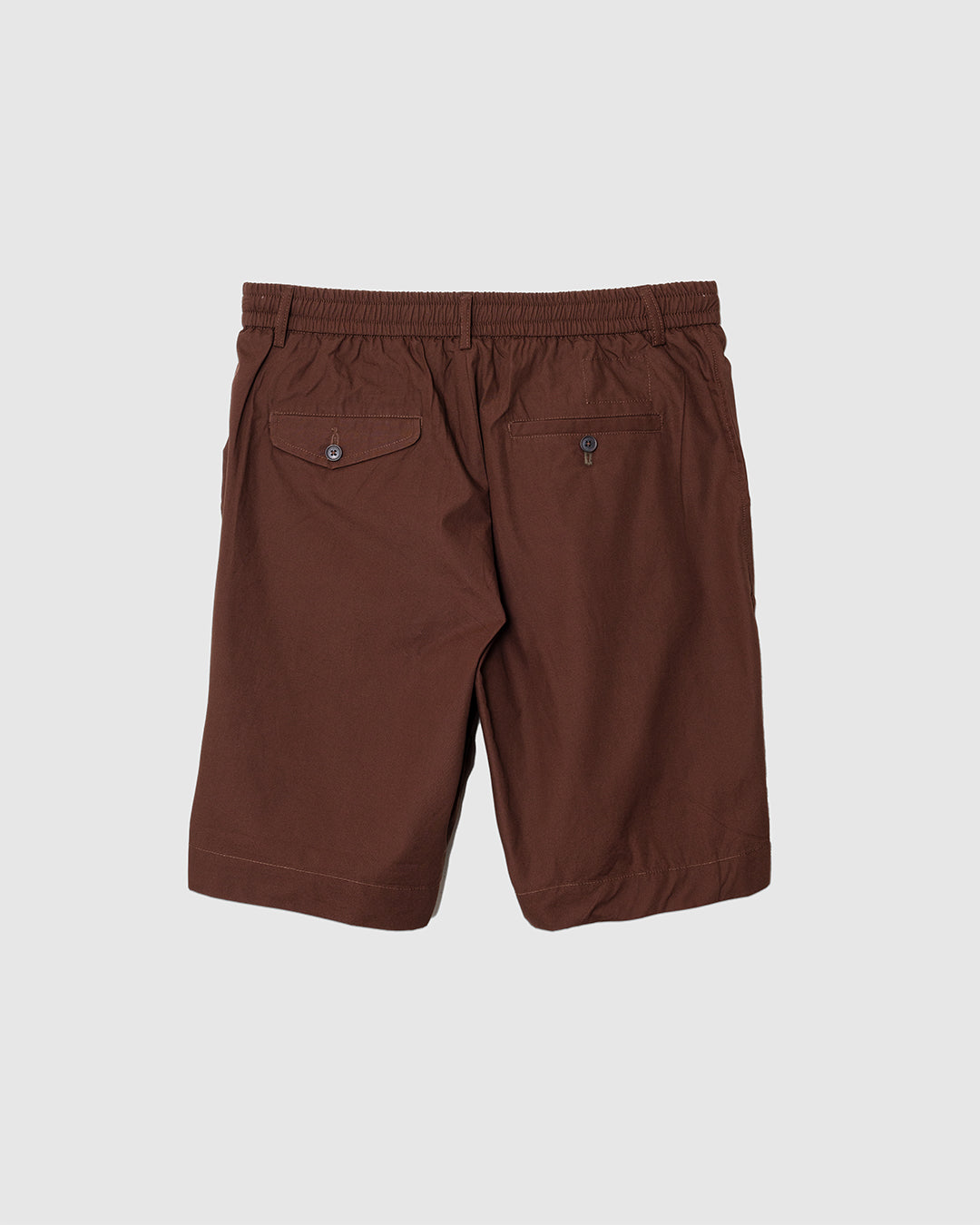 Pleated Track Short Peached Poplin Brown