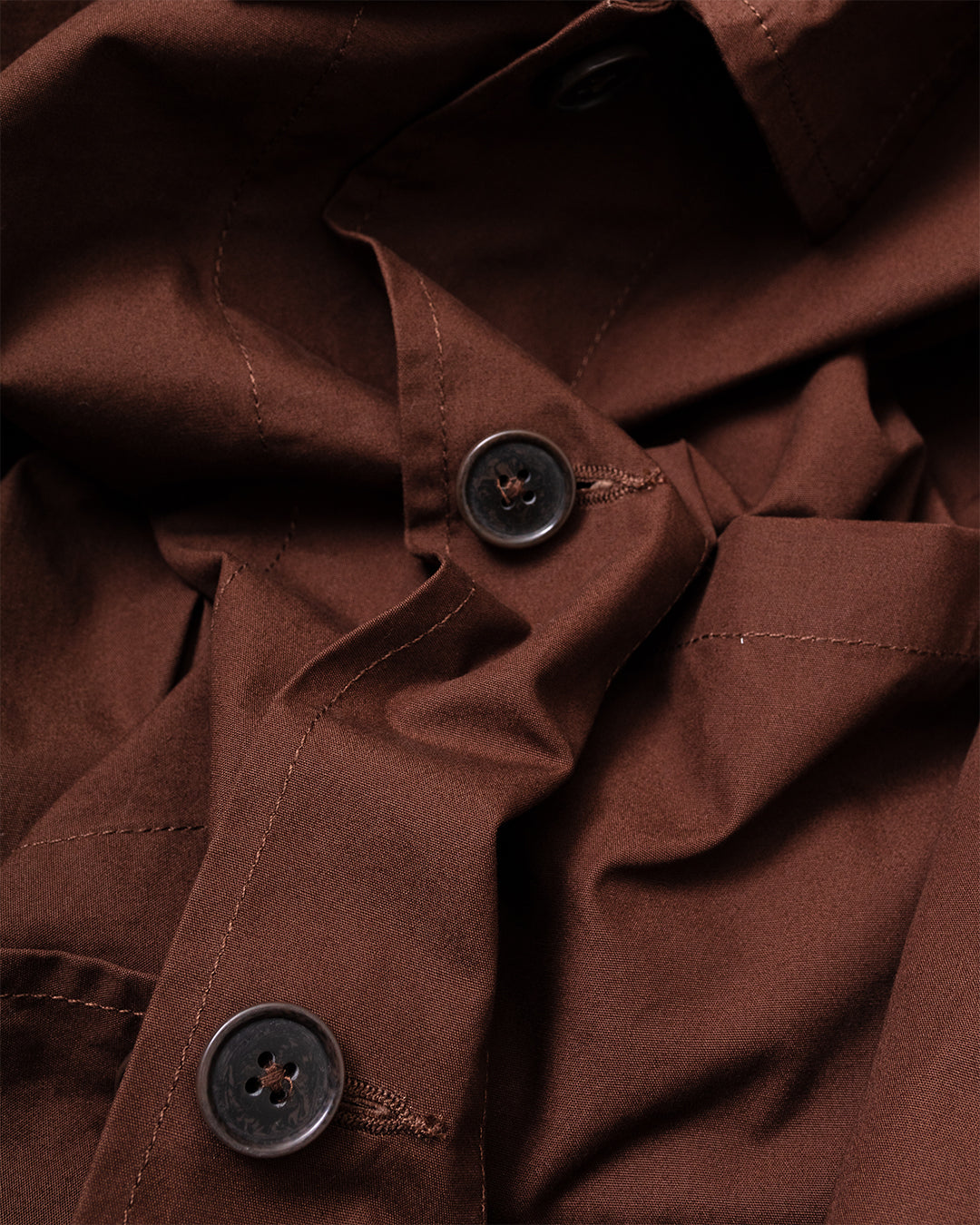Bakers Overshirt Peached Poplin Brown